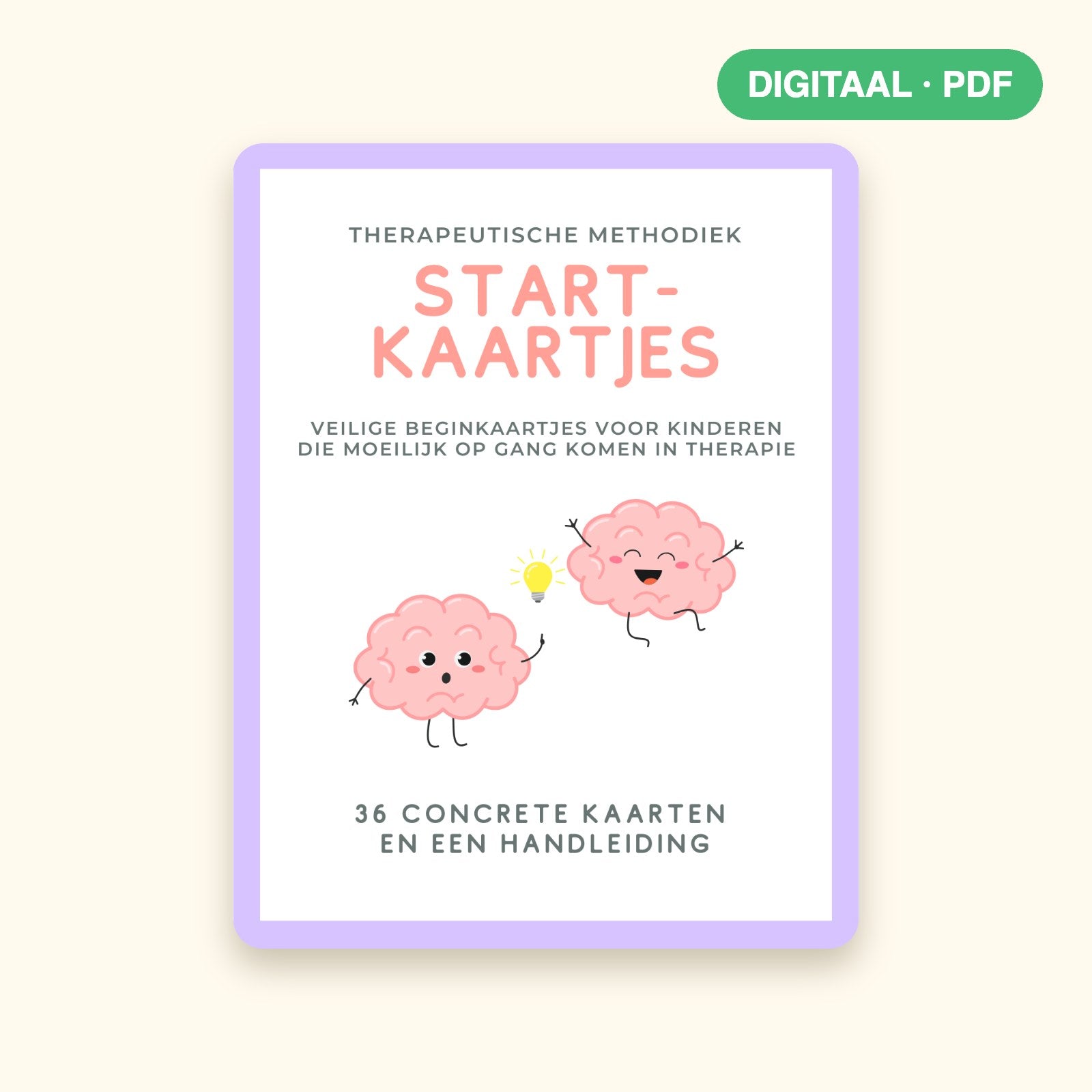 Startkaartjes – digitale kaartenset (PDF) voor de start van kindertherapie